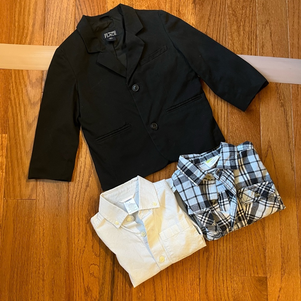 Black blazer with 2 matching shirts